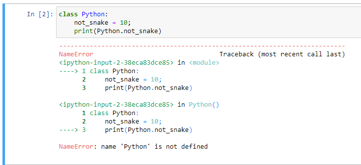 python name error not defined error